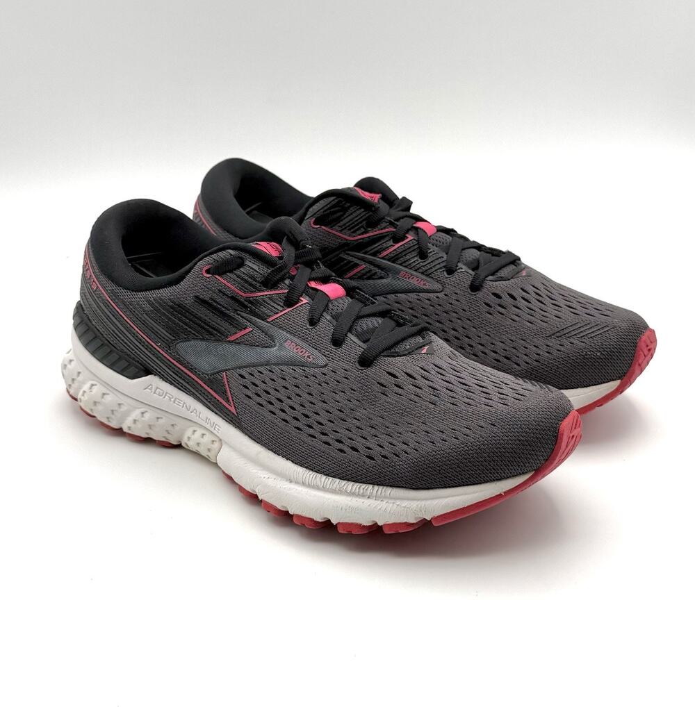 Brooks Womens Adrenaline GTS 19 Black Running Shoes Sz 10.5 M (B) 1202841B069